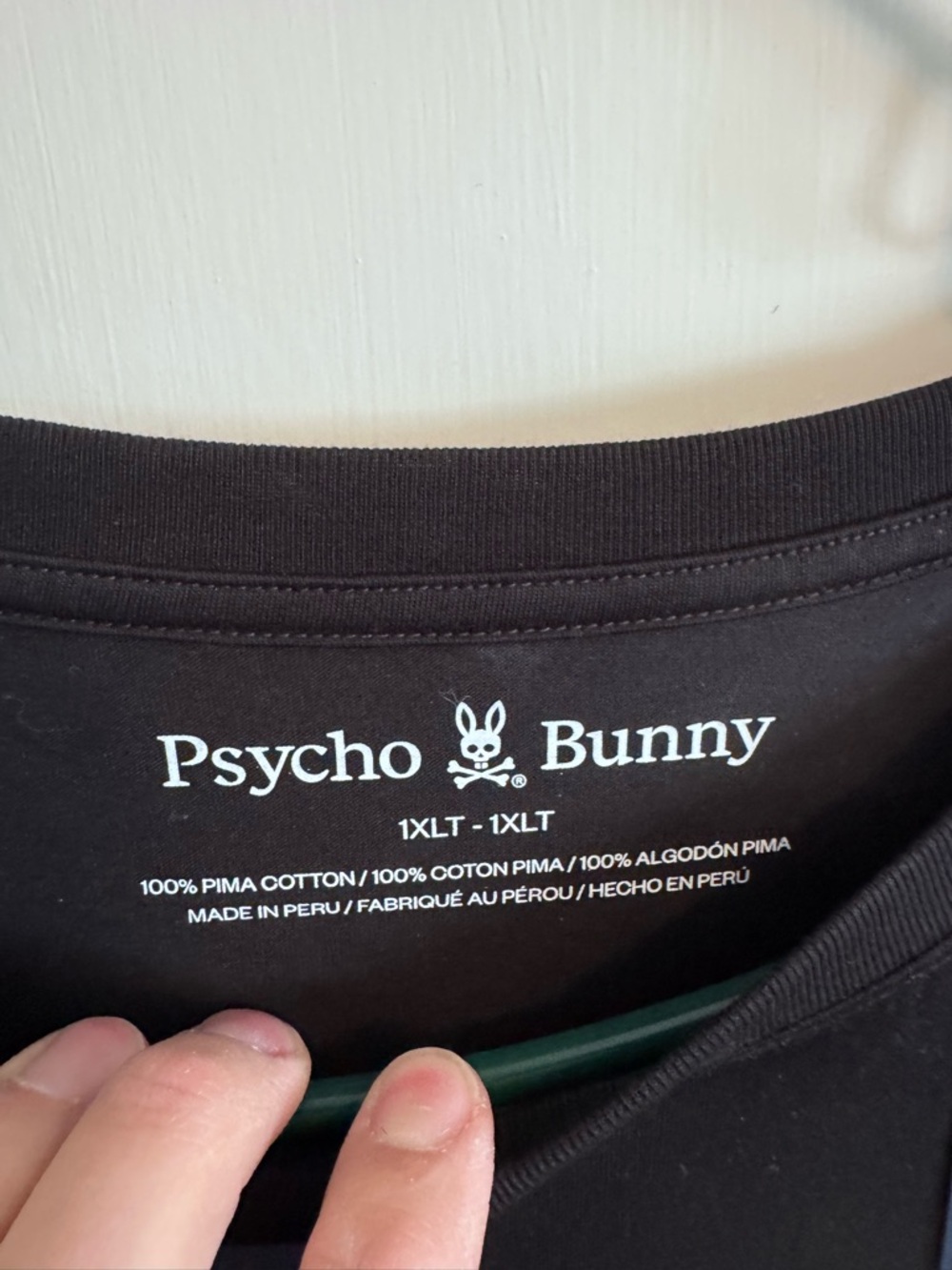 Psycho Bunny Black Tee with White Logo - Picture 2 of 4